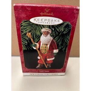 Ornament Hallmark Keepsake "Joyful Santa" New Collector's Series 1999
